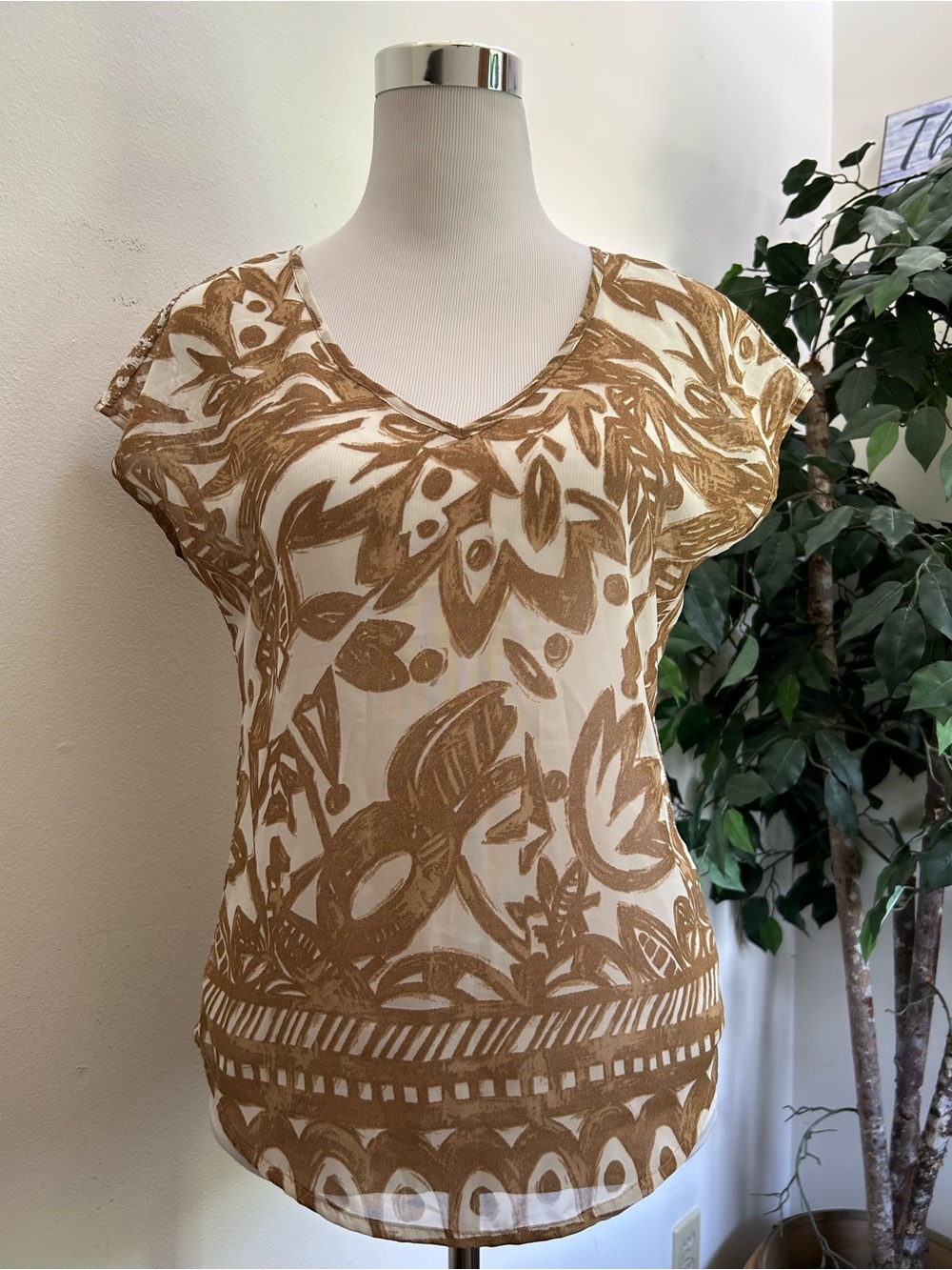 The Limited Tropical Print Blouse